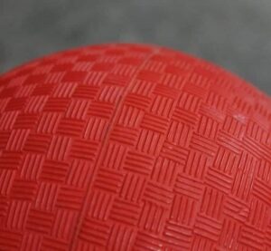 up close picture of a dodgeball