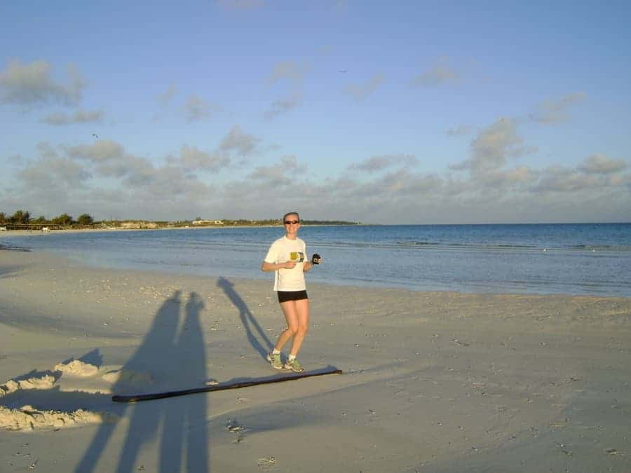 Running on beach