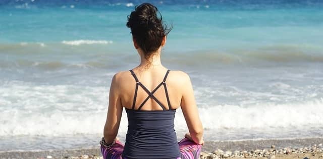 Meditation at a beach 