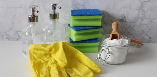 Bathroom cleaning supplies