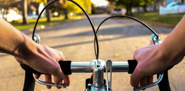 Person riding a bicycle 